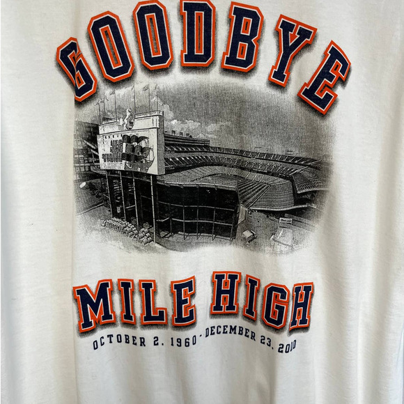 Y2K Denver Goodbye Mile High Stadium T shirt - Picture 6 of 6